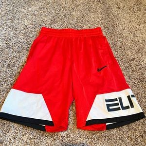 Boys red basketball shorts